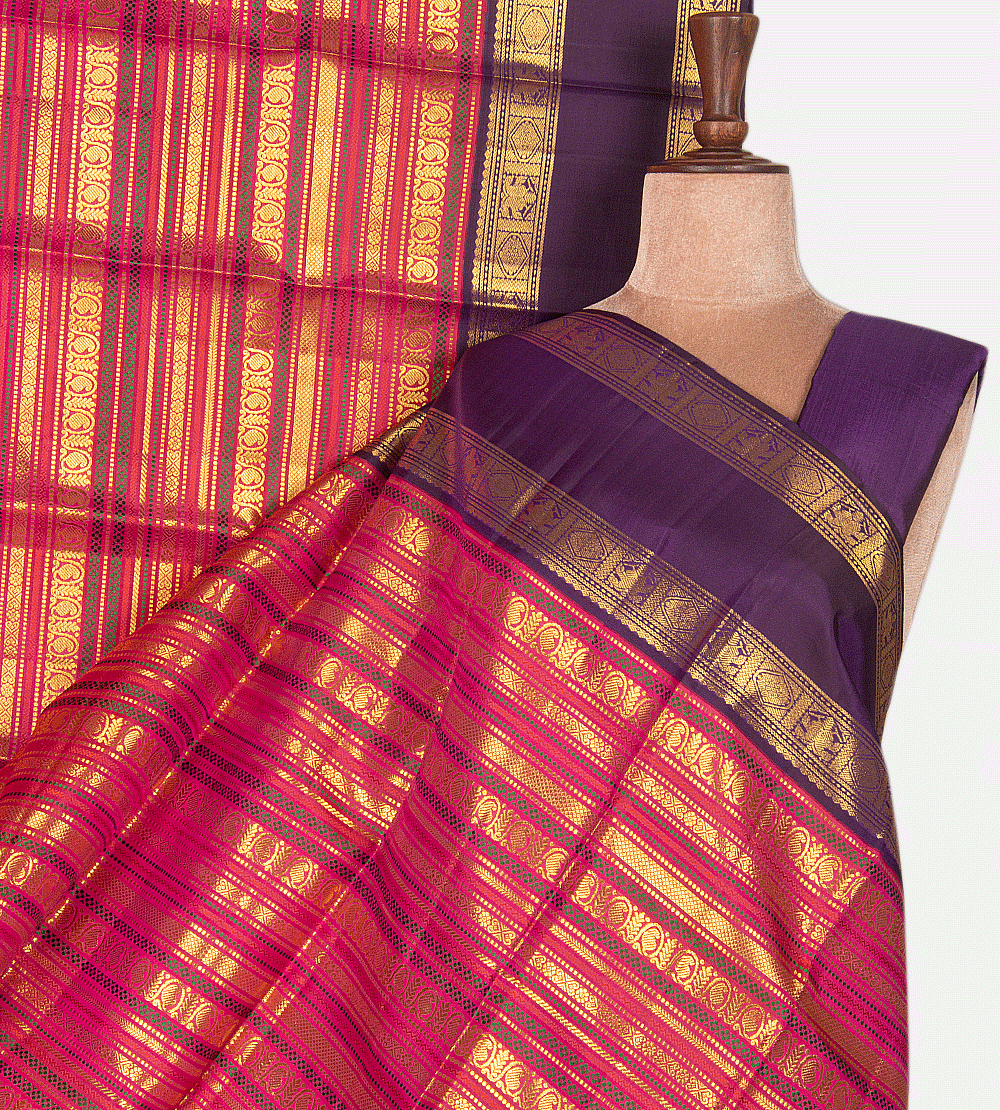 Pink Kanchipuram Silk Saree