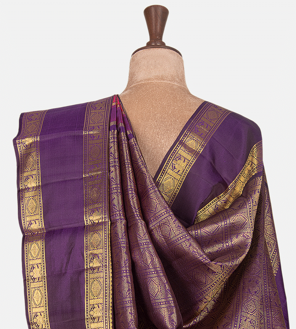 Pink Kanchipuram Silk Saree
