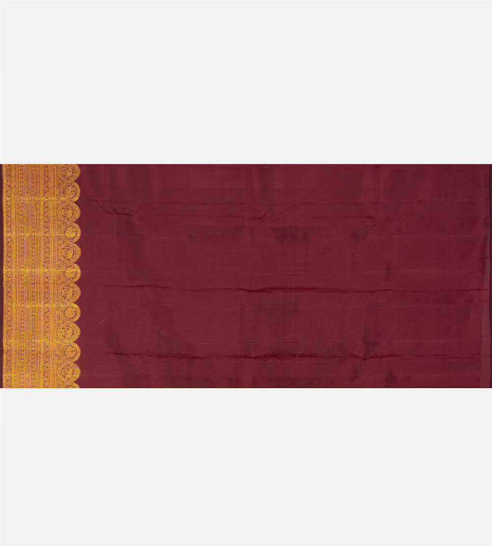 Maroon Kanchipuram Silk Saree