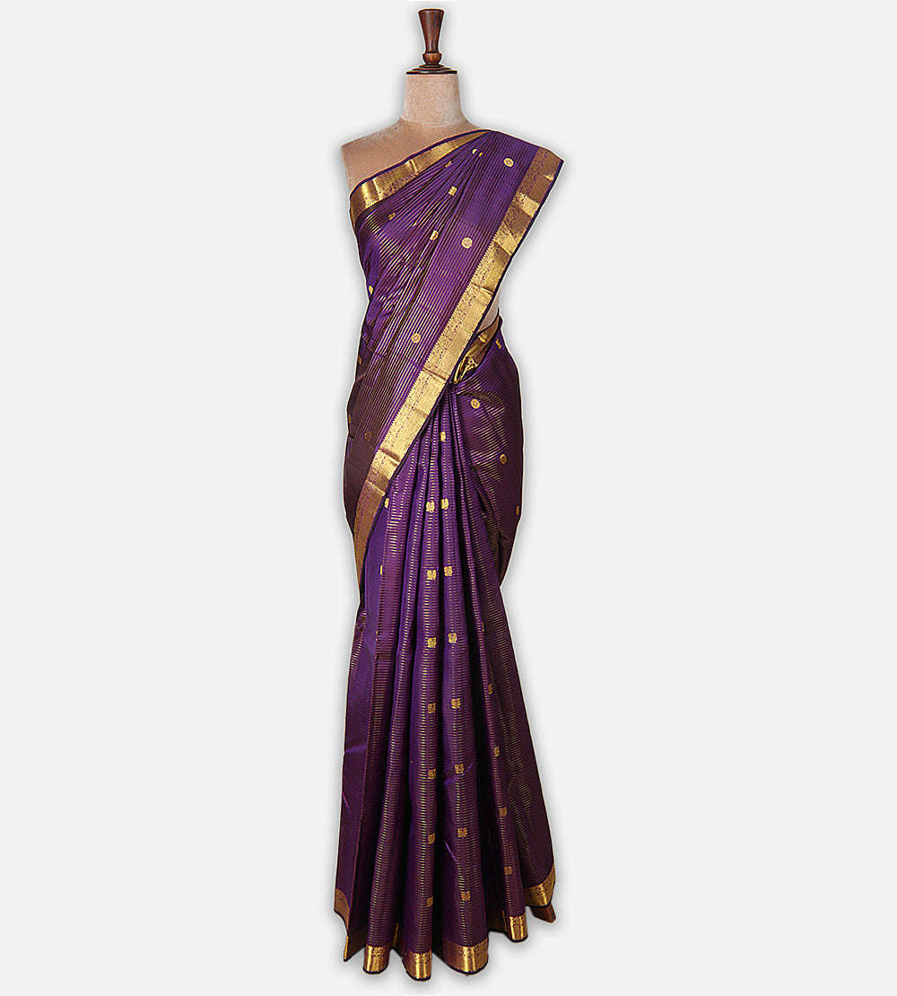 Purple Kanchipuram Silk Saree