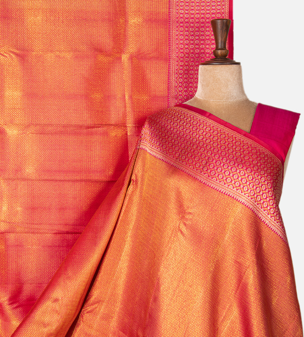 Pink Kanchipuram Silk Saree