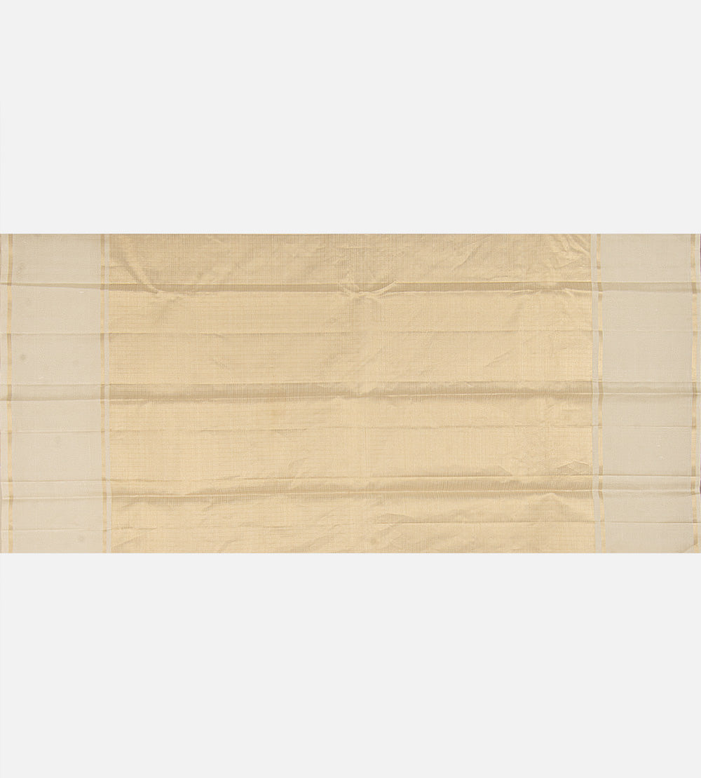 Creme Kanchipuram Silk Saree
