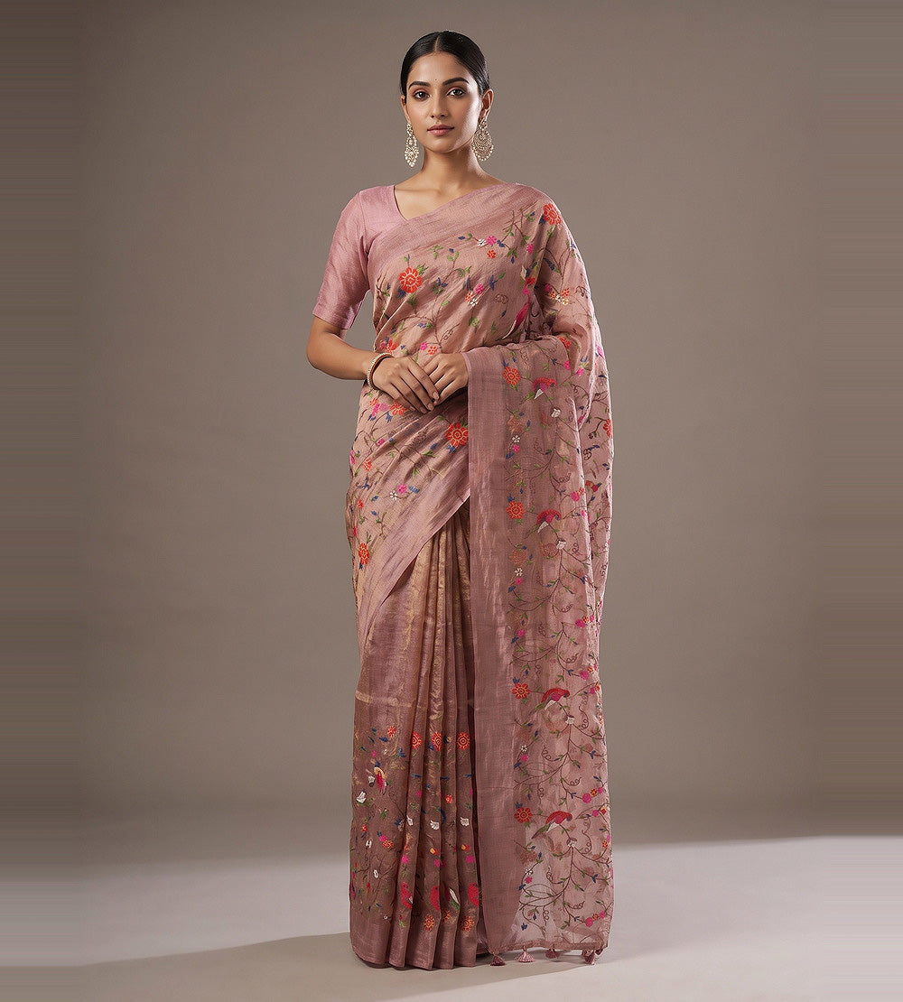 Mauve Kota Silk Saree