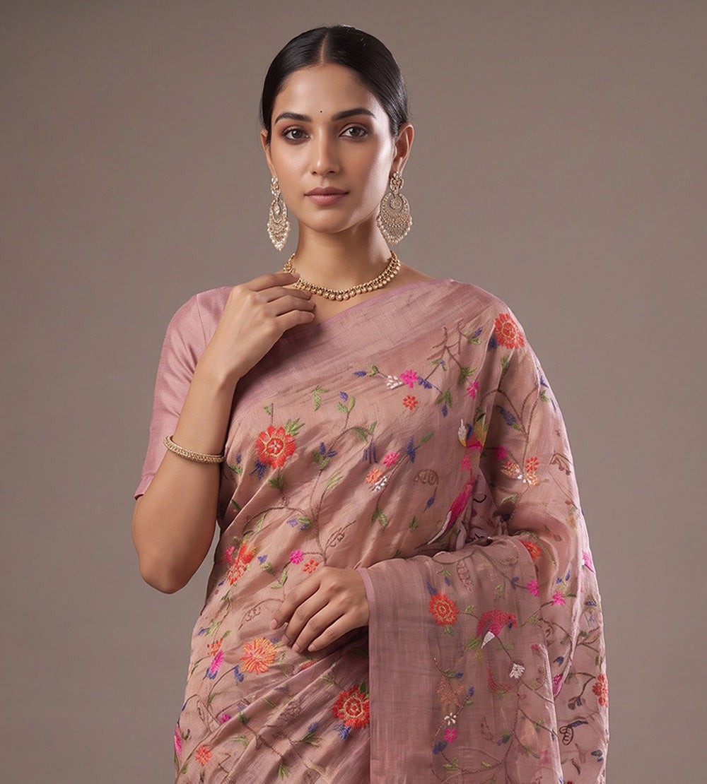 Mauve Kota Silk Saree