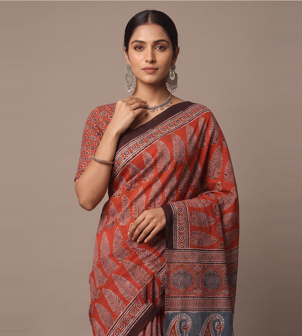 Red Modal Silk Saree
