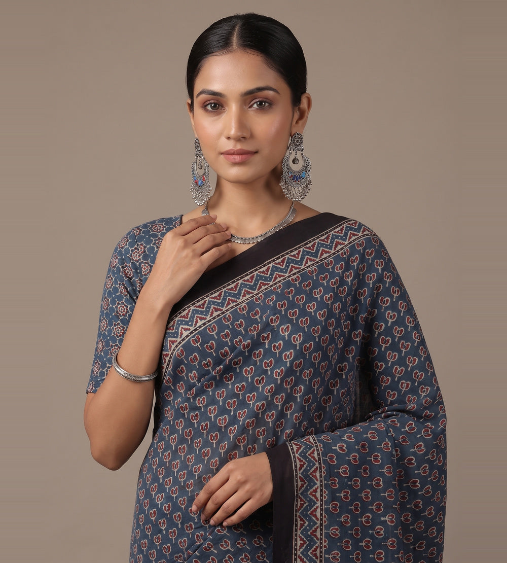 Blue Modal Silk Saree