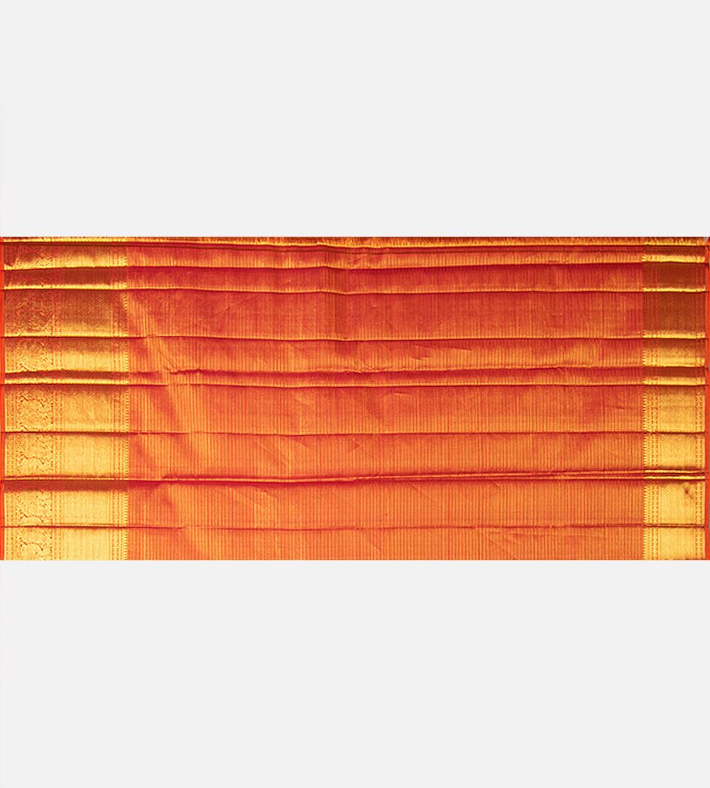 Orange Kanchipuram Silk Saree