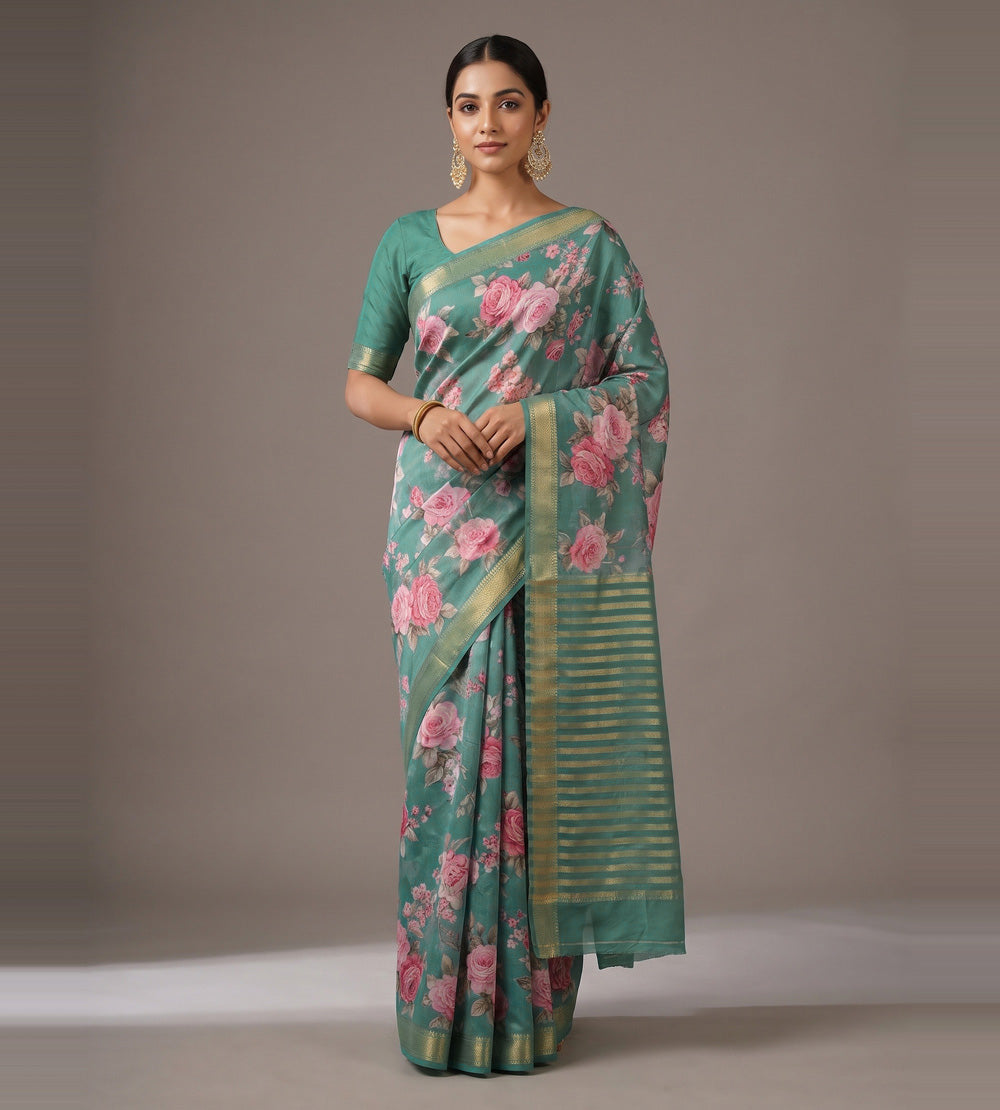 Blue Soft Silk Saree