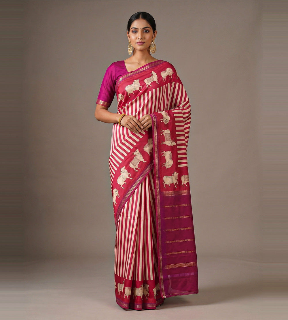 Pink Soft Silk Saree