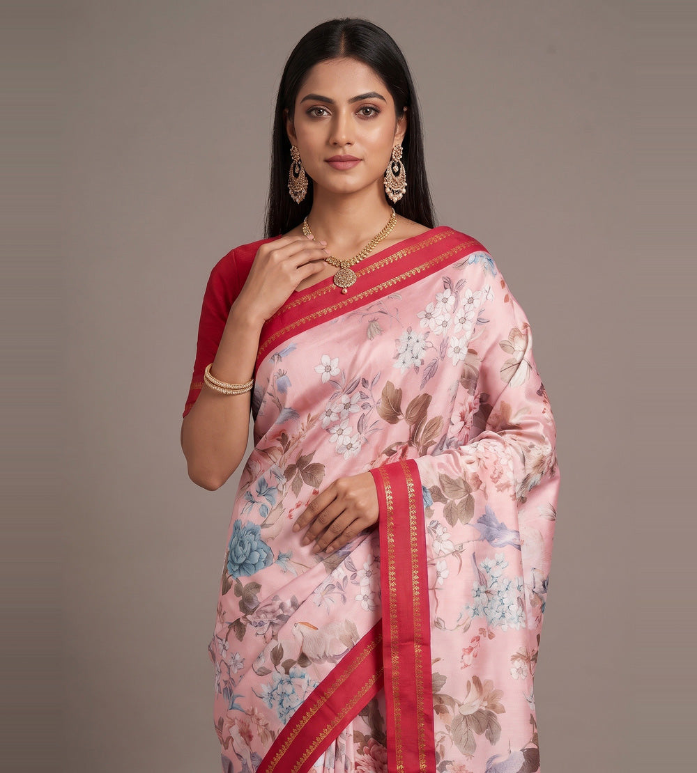 Light Pink Soft Silk Saree