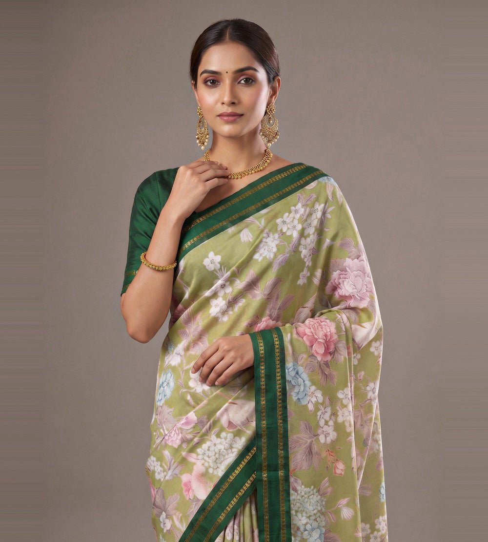 Green Soft Silk Saree