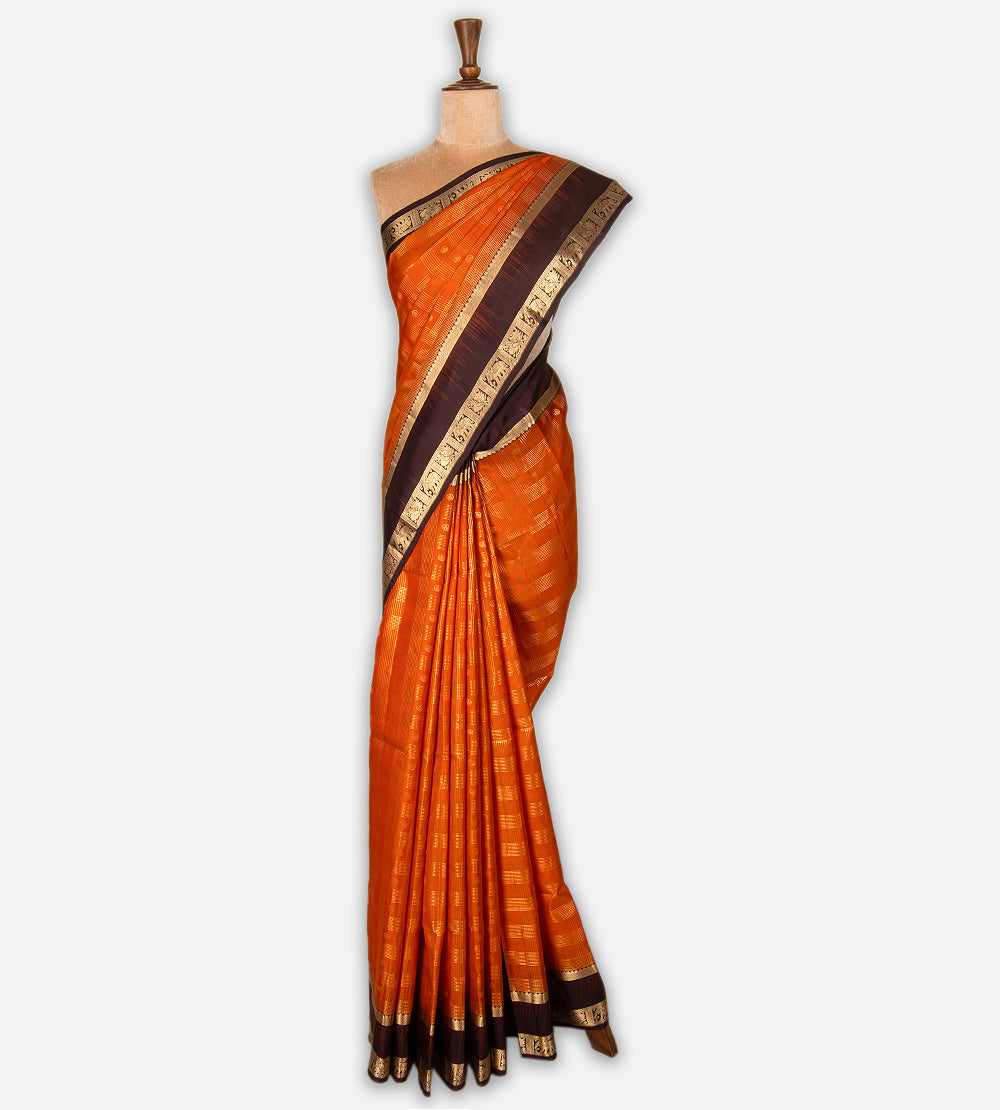 Orange Soft Silk Saree