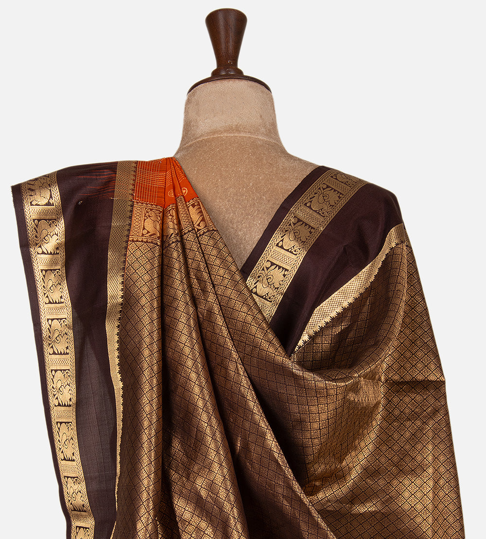 Orange Soft Silk Saree