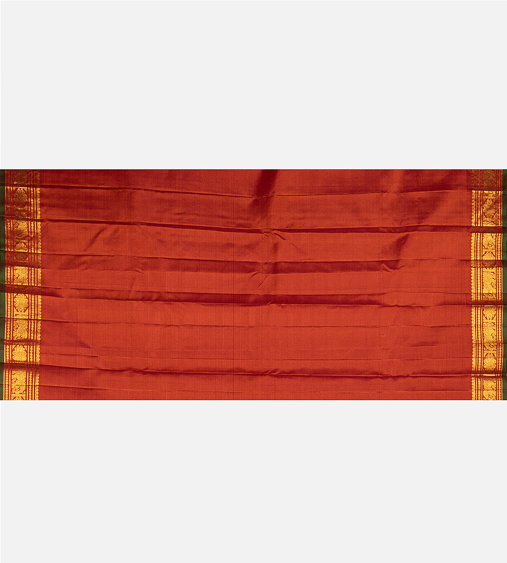 Maroon Kanchipuram Silk Saree