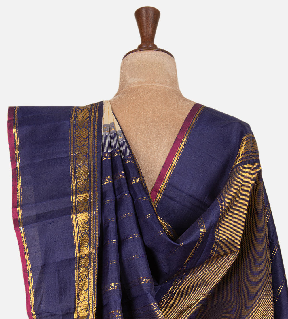 Beige Kanchipuram Silk Saree