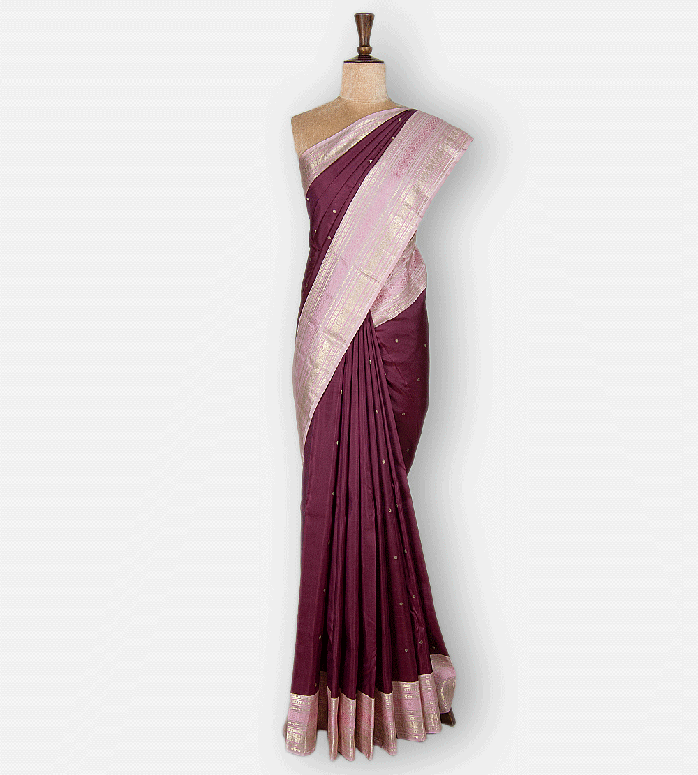 Berry Wine Kanchipuram Silk Saree