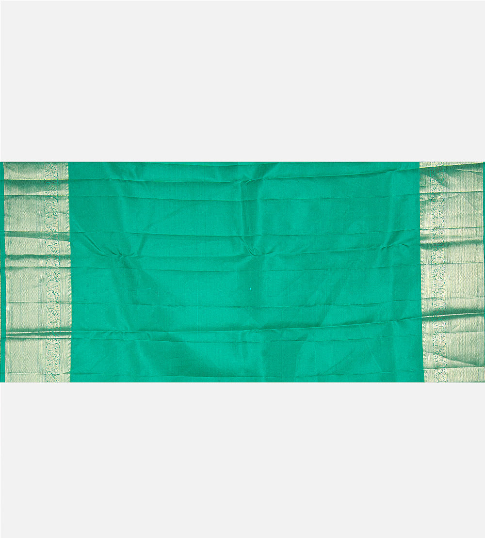 Teal Green Kanchipuram Silk Saree