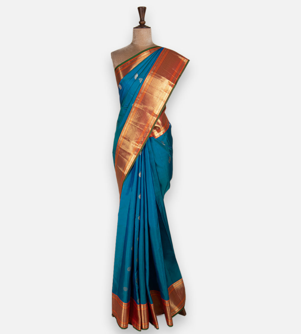 Blue Kanchipuram Silk Saree