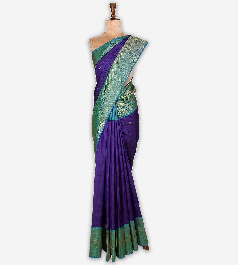Violet Kanchipuram Silk Saree