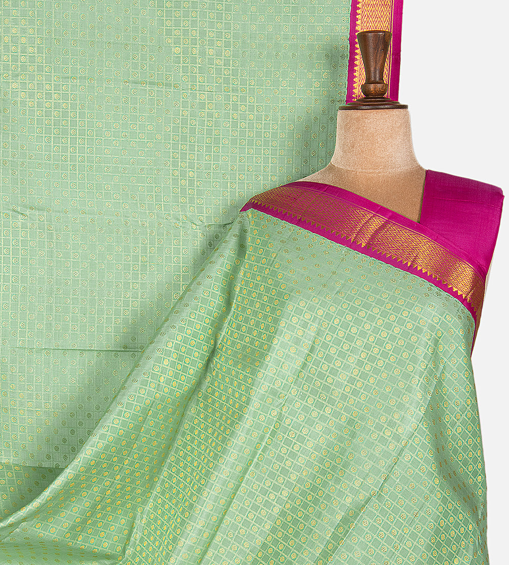 Pastel Kanchipuram Silk Saree