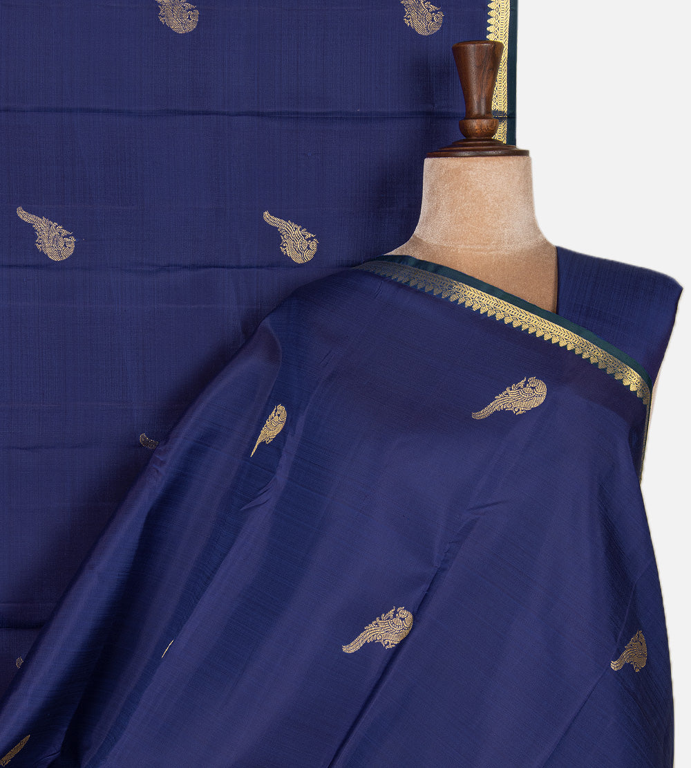 Blue Kanchipuram Silk Saree