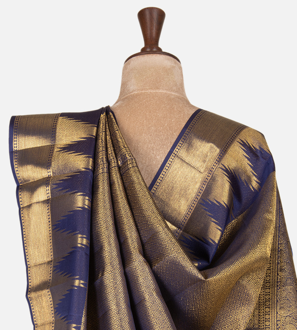 Blue Kanchipuram Silk Saree