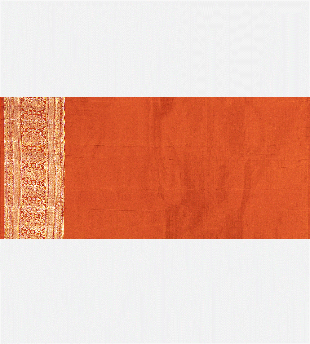 Orange Kanchipuram Silk Saree
