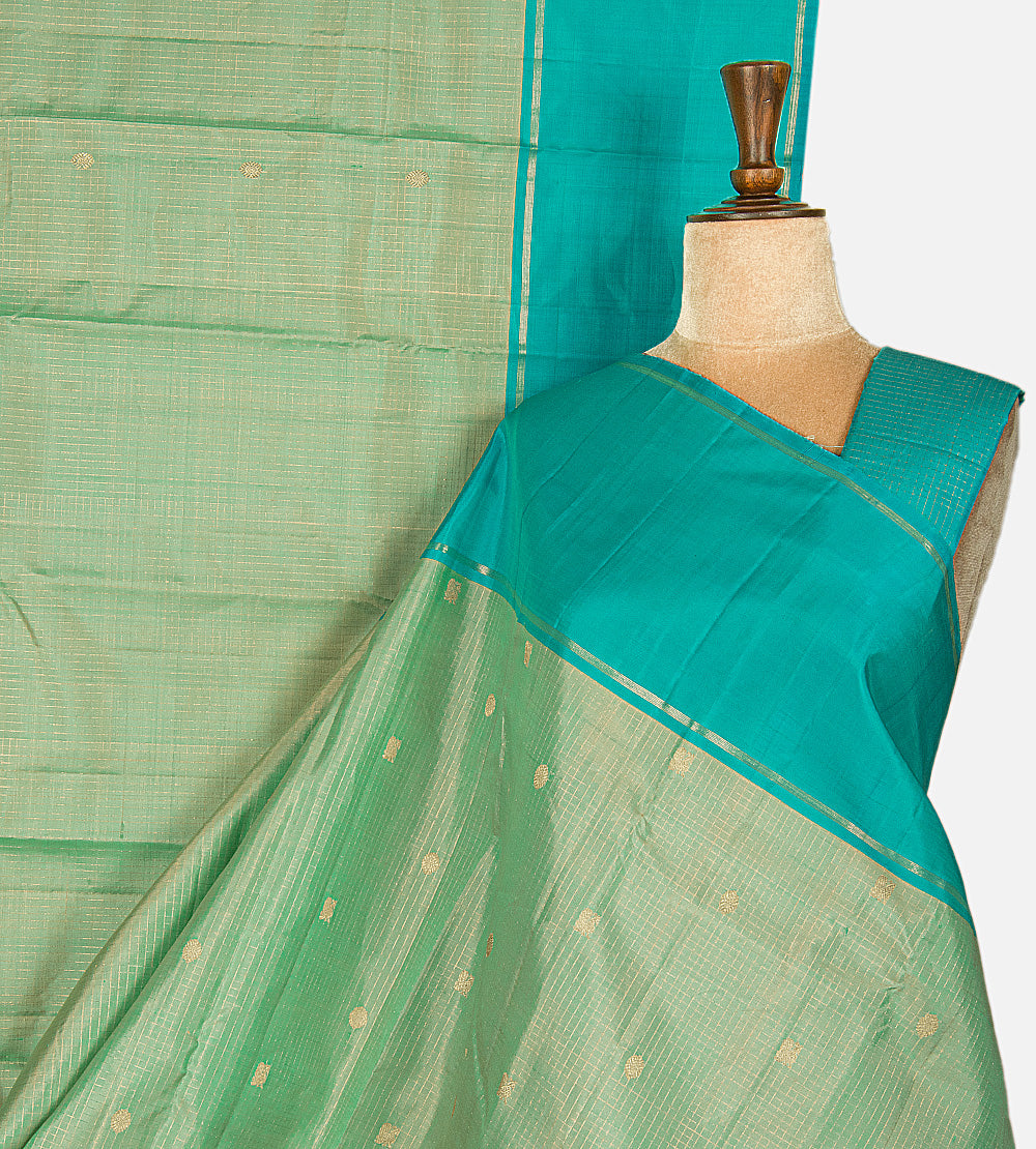 Pastel Green Kanchipuram Silk Saree