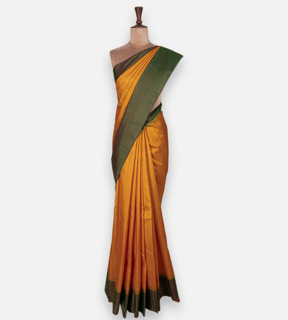 Yellow Kanchipuram Silk Saree