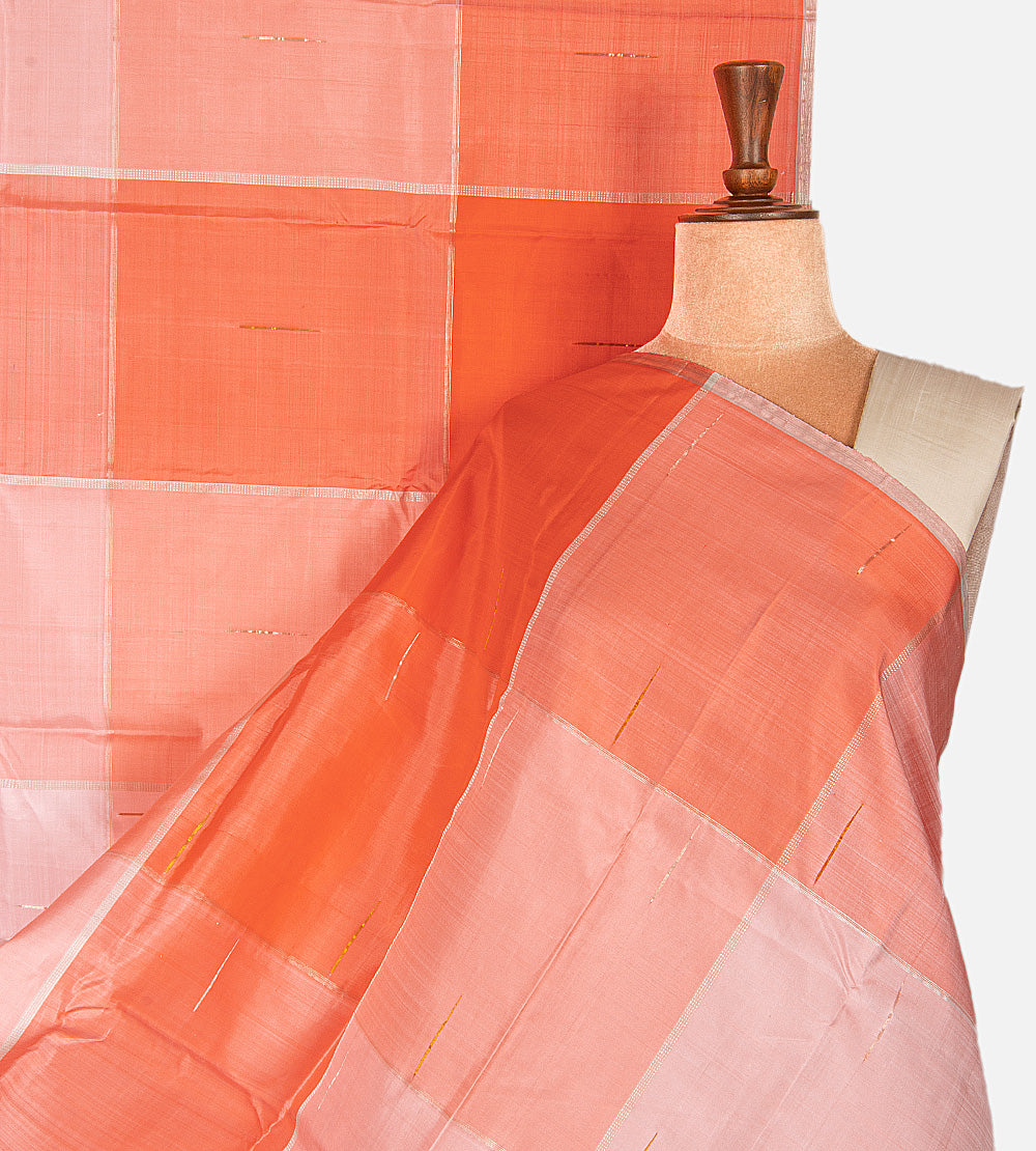 Peach Kanchipuram Silk Saree