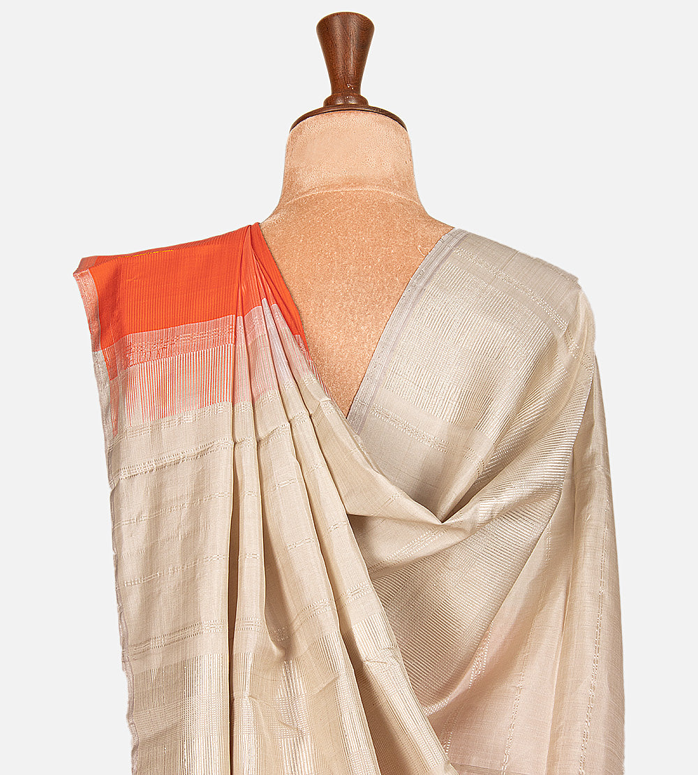 Peach Kanchipuram Silk Saree