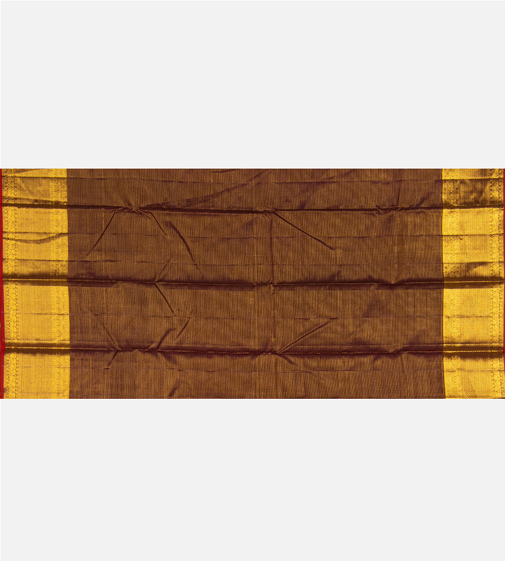 Deep Maroon Kanchipuram Silk Saree