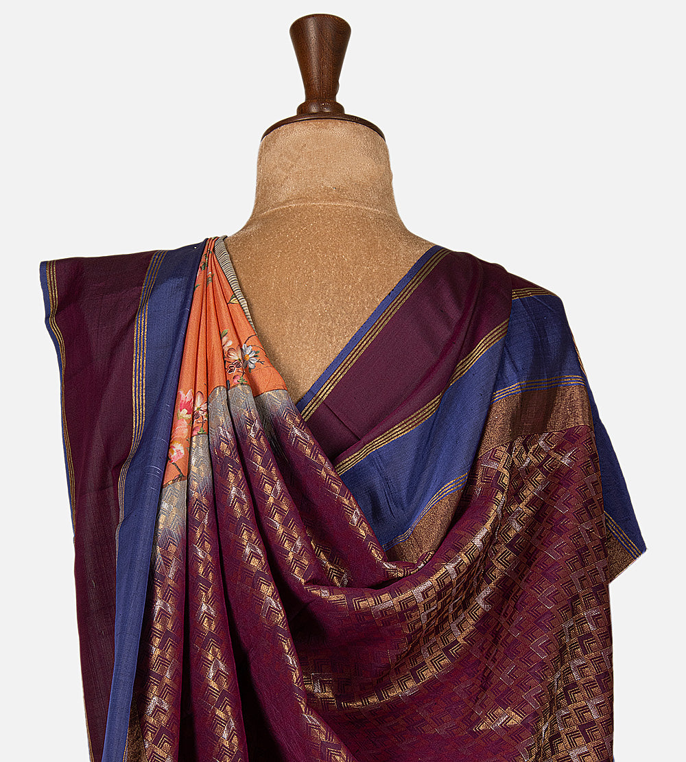 Peach Soft Silk Saree