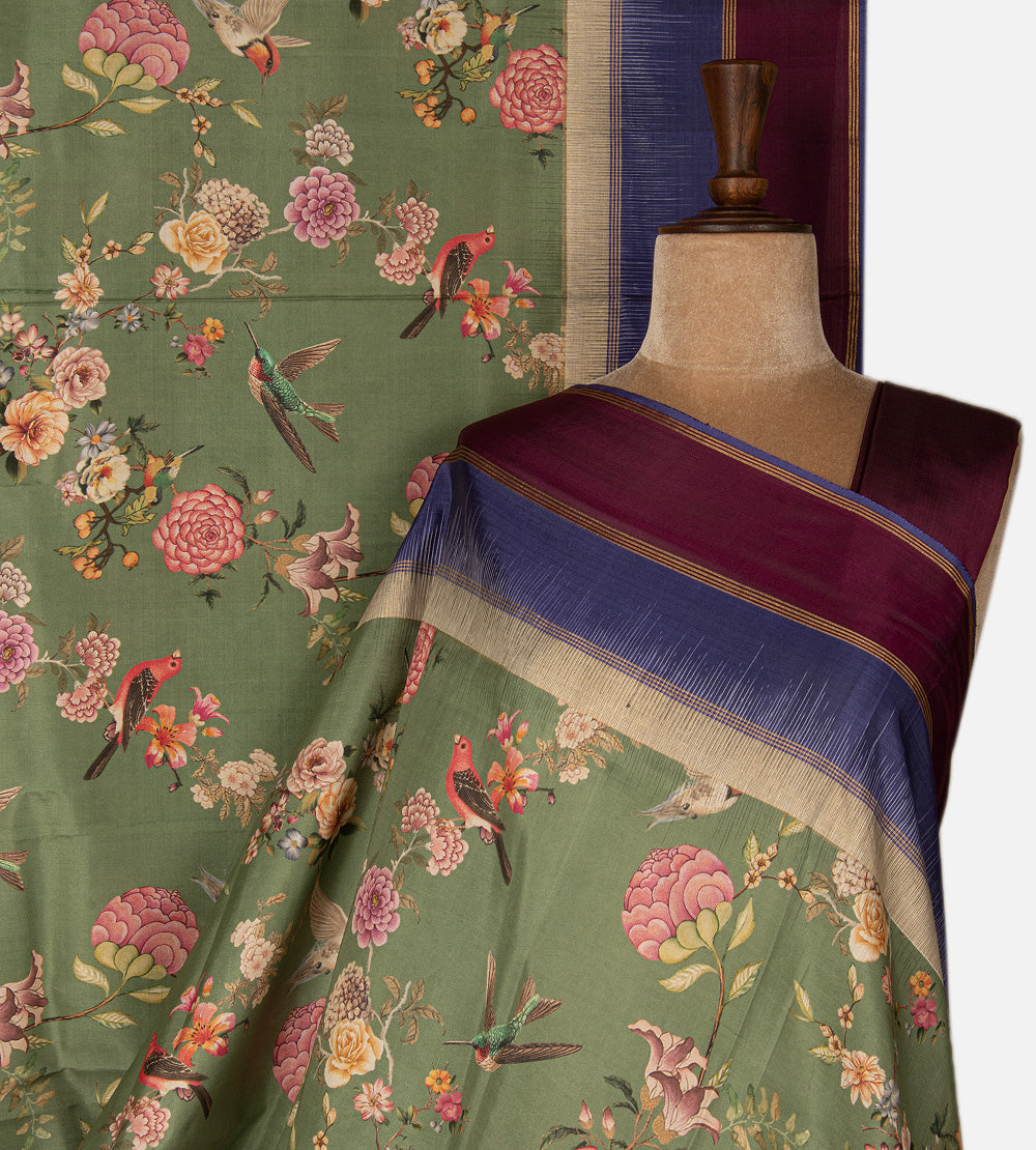 Green Soft Silk Saree