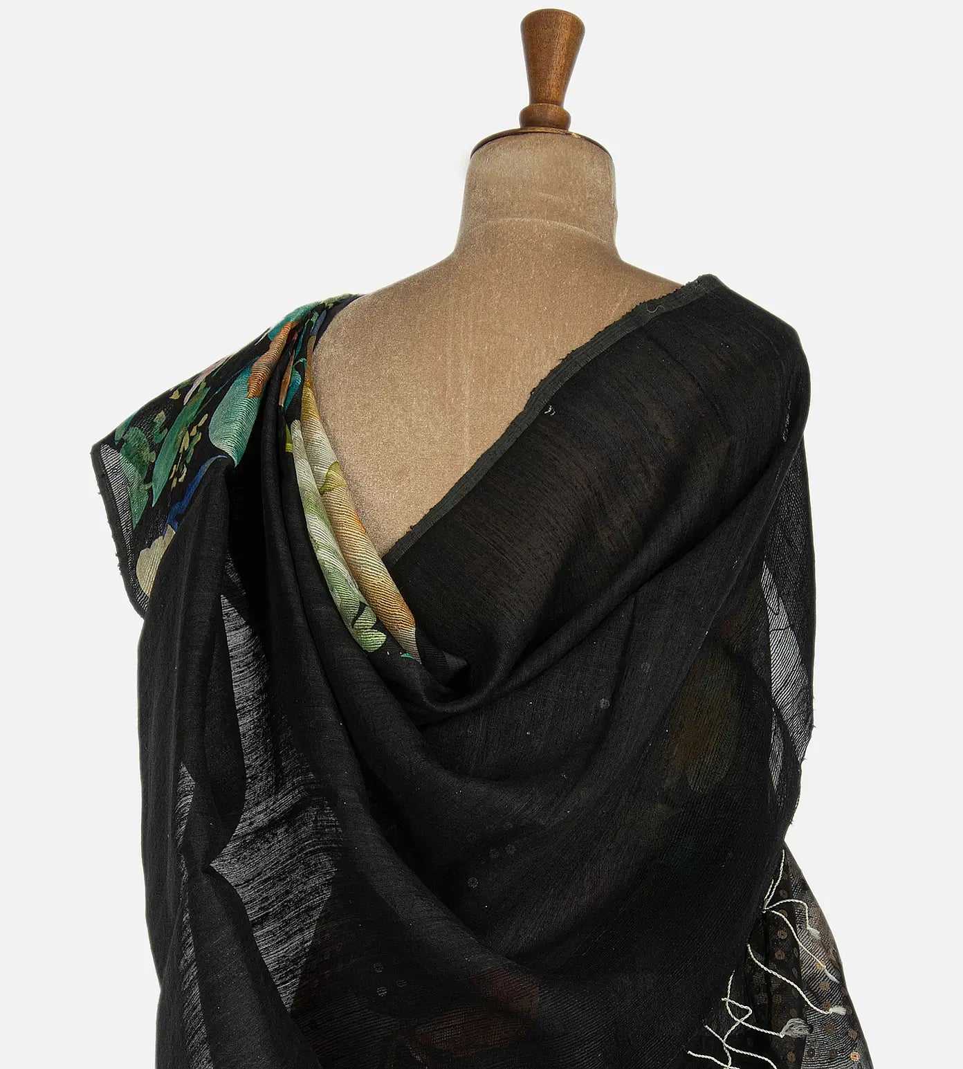 Black Matka Bailou Tussar Saree
