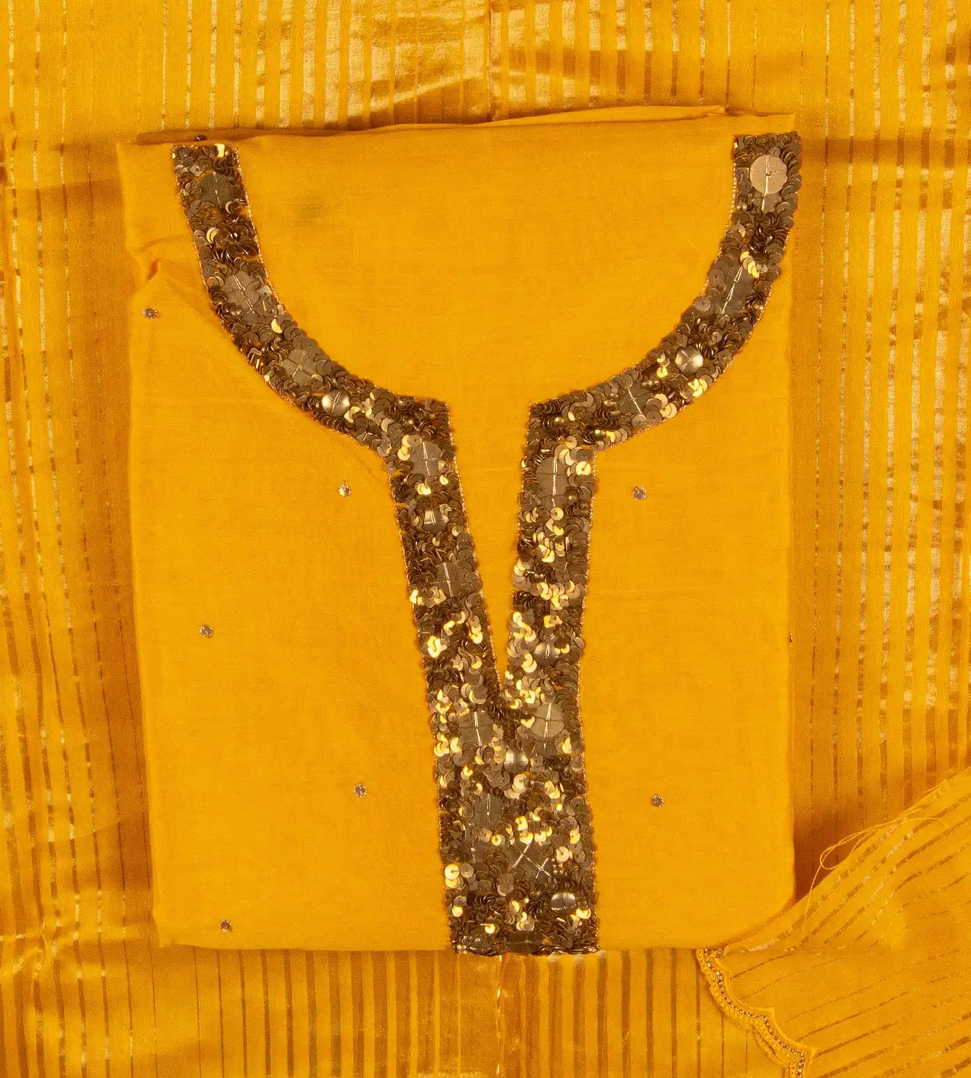 Yellow Mul Cotton Salwar