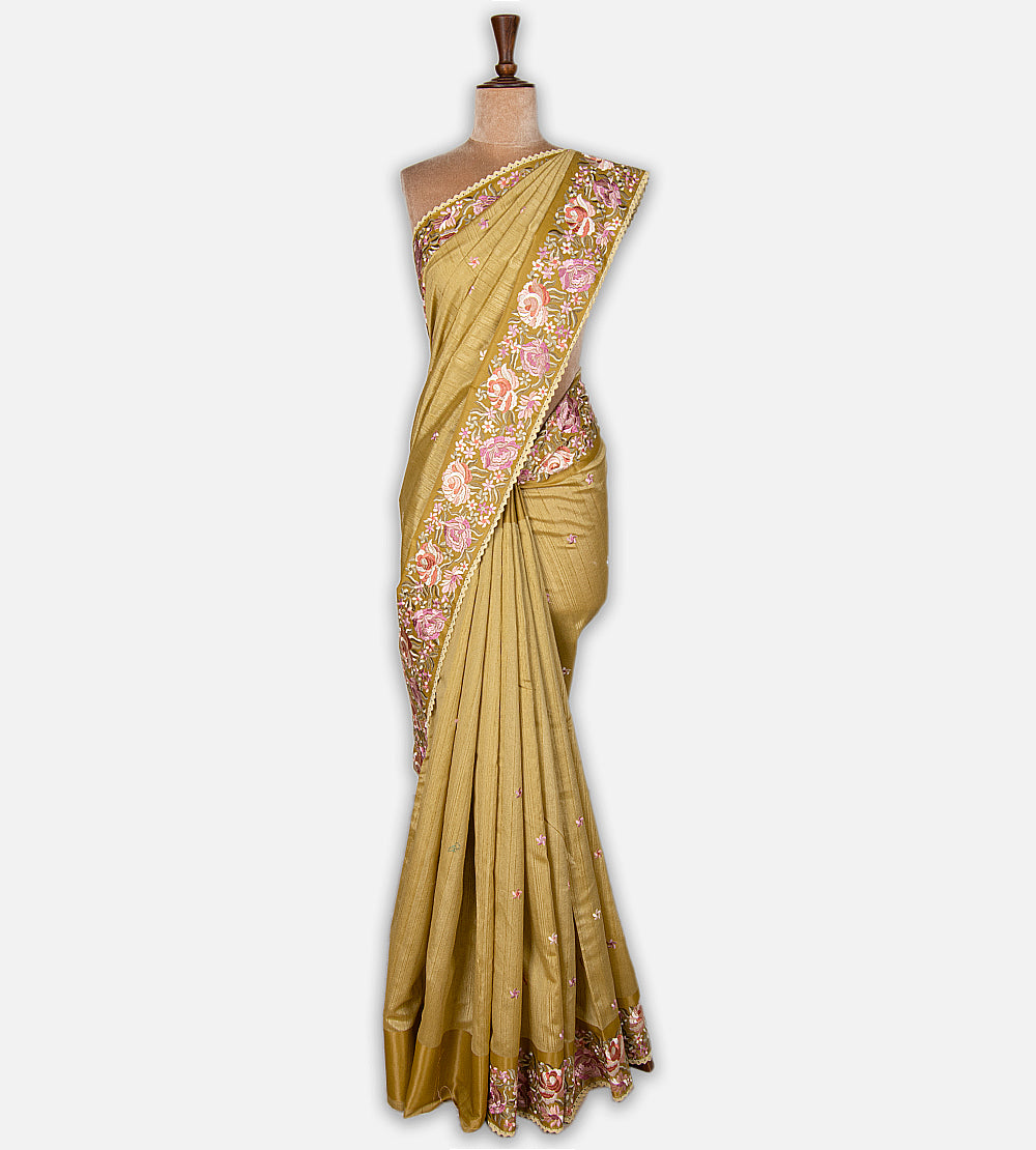 Gold Colour Semi Tussar Saree