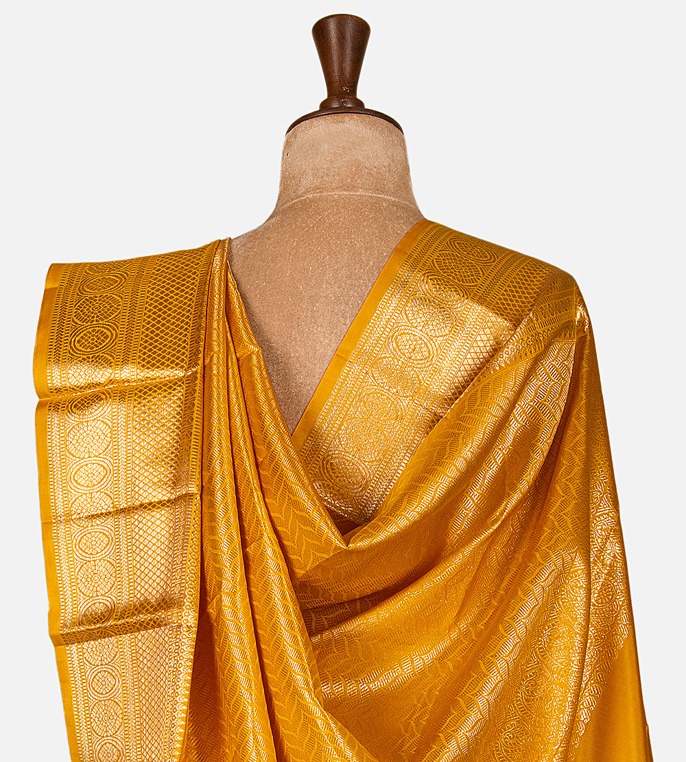 Yellow Kanchipuram Silk Saree