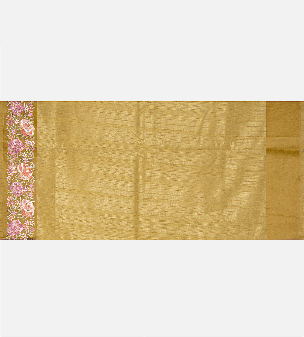 Gold Colour Semi Tussar Saree
