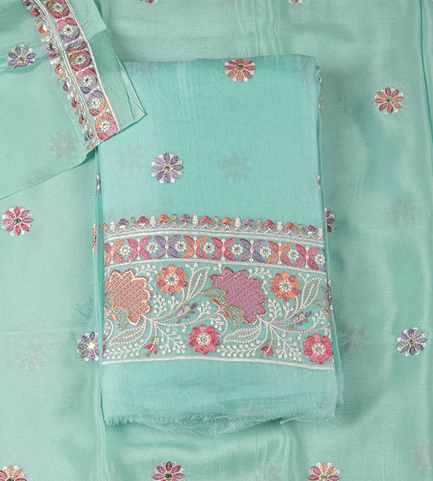 Blue Organza Salwar