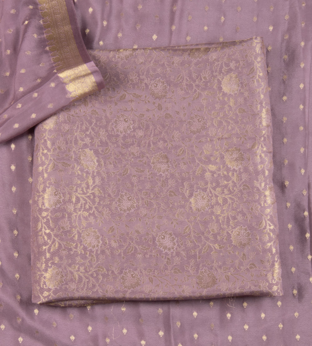 Mauve Banarasi Crepe Salwar