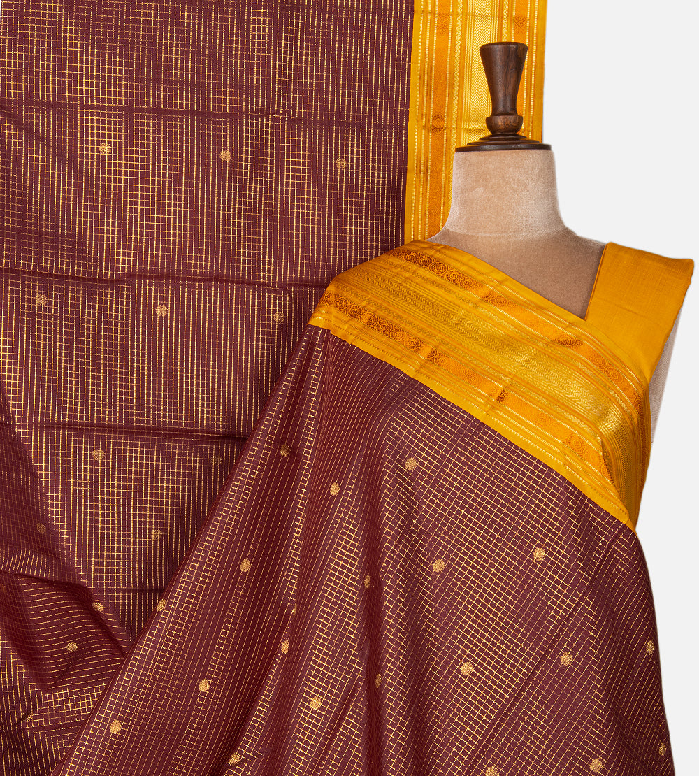 Maroon Kanchipuram Silk Saree