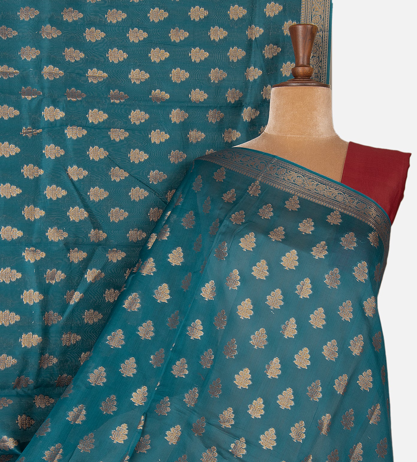 Blue Chanderi Cotton Saree