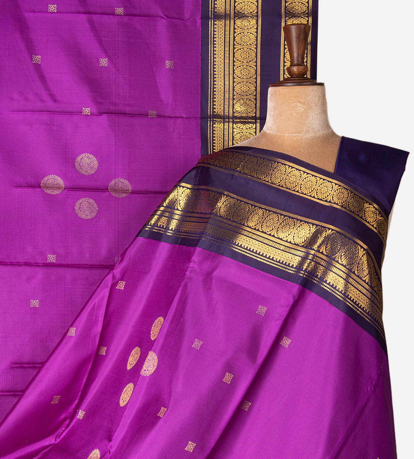 Purple Kanchipuram Silk Saree