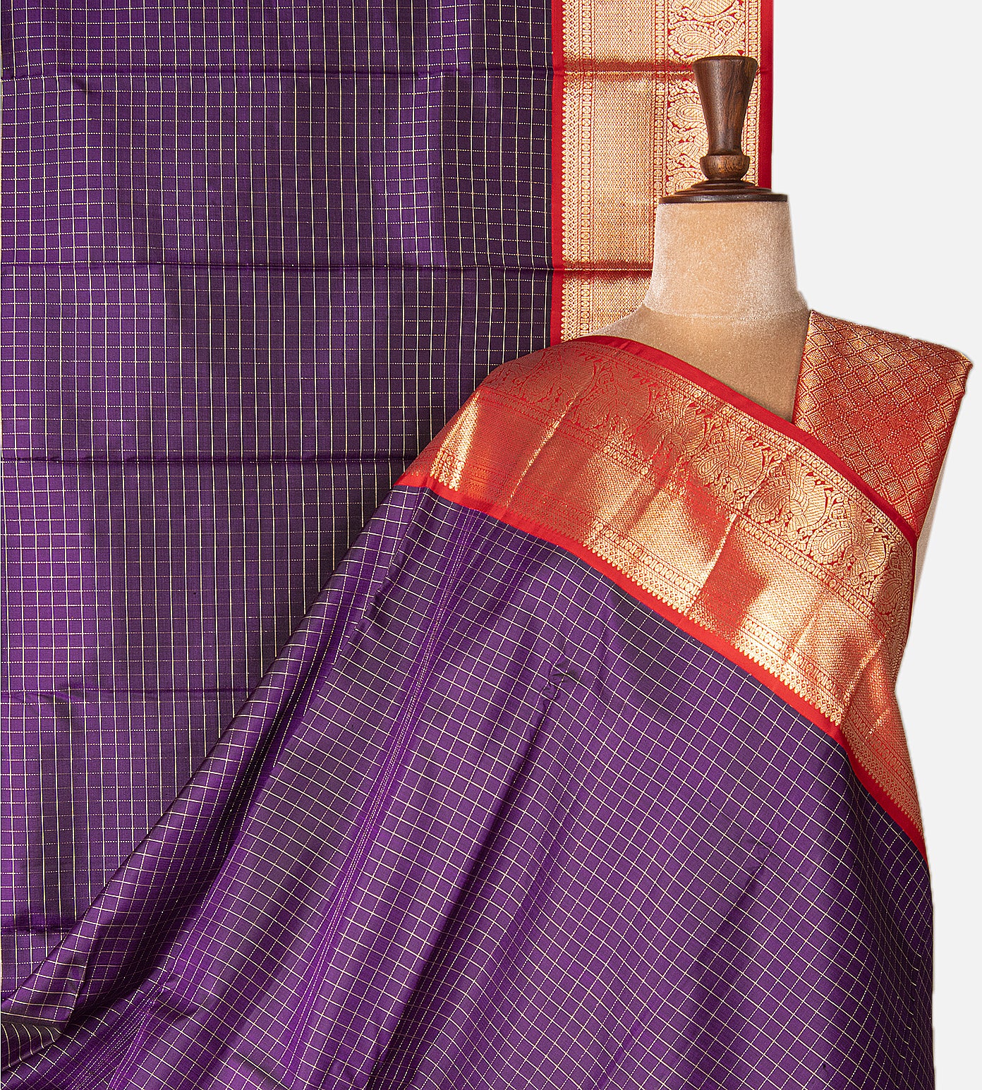Purple Kanchipuram Silk Saree