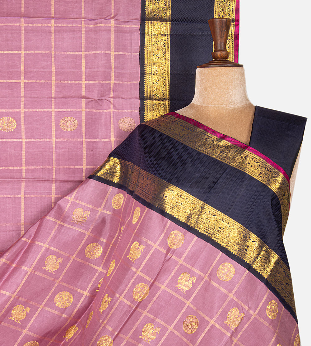 Light Pink Kanchipuram Silk Saree