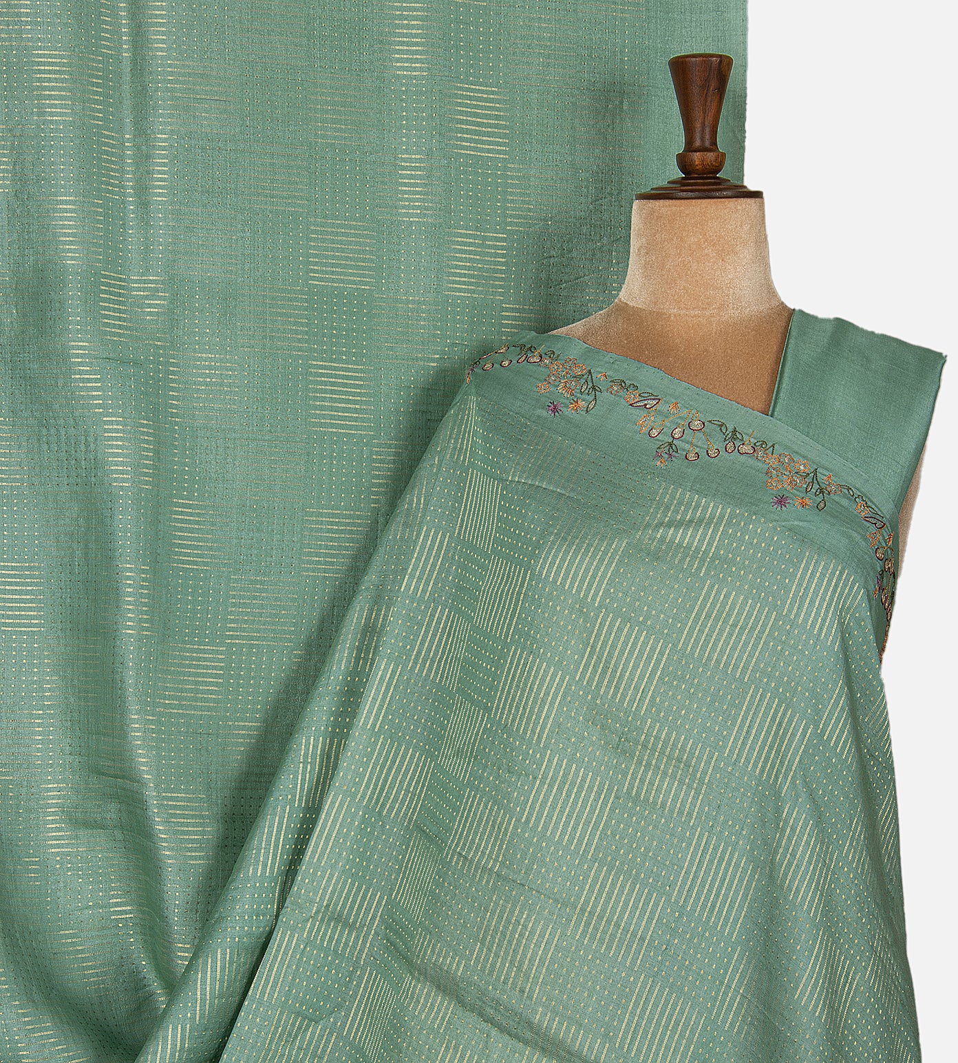 Blue Tussar Saree