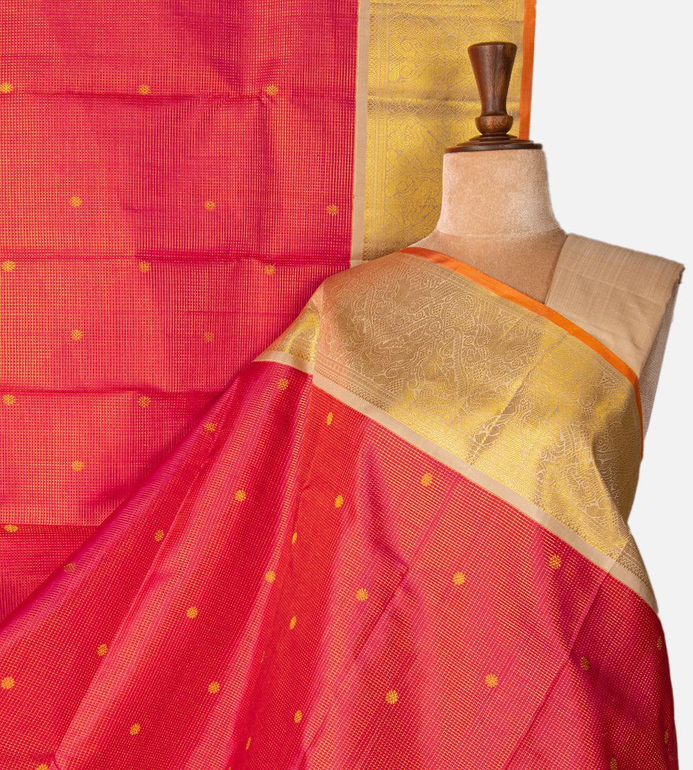 Pink Kanchipuram Silk Saree