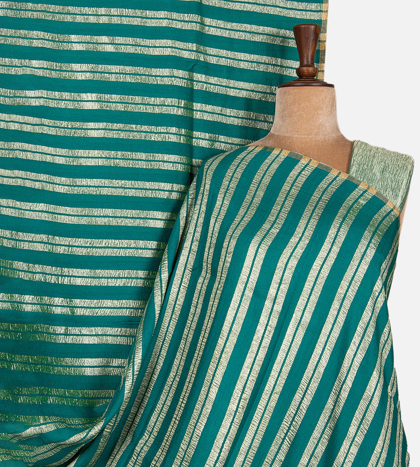 Deep Teal  Moonga Tussar Saree