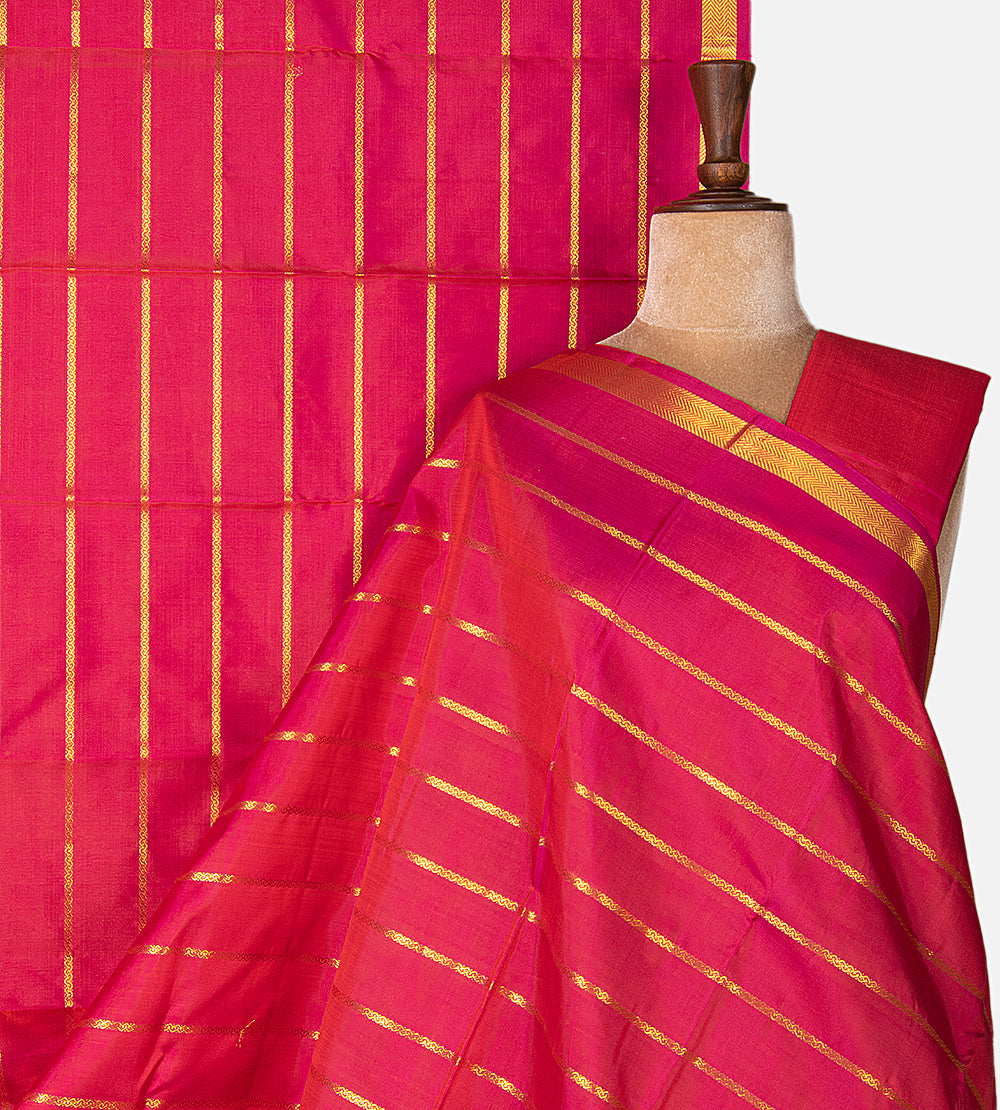 Pink Kanchipuram Silk Saree